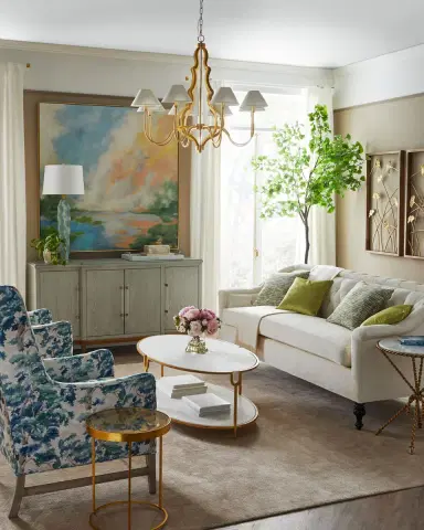 Winward Home Peony Arrangement in Hurricane Vase | Thumbnail 3 Winward Home Peony Arrangement in Hurricane Vase | Thumbnail 3