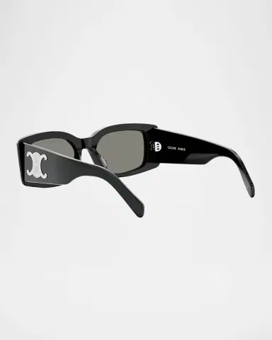 Celine Men's Triomphe Rectangular Acetate Sunglasses | Thumbnail 2 Celine Men's Triomphe Rectangular Acetate Sunglasses | Thumbnail 2