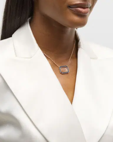 Walters Faith 18K Rock Crystal Octagonal Pendant Necklace | Thumbnail 1 Walters Faith 18K Rock Crystal Octagonal Pendant Necklace | Thumbnail 1