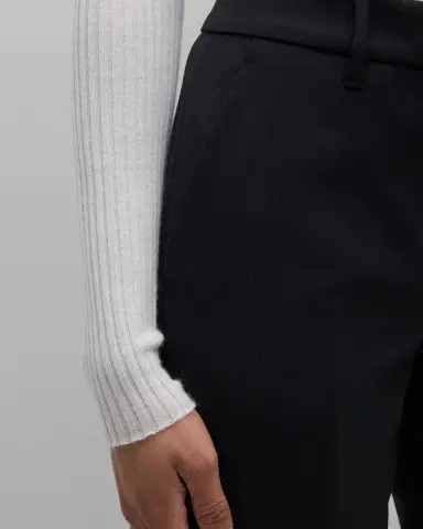 Gabriela Hearst Francisco Mid-Rise Straight-Leg Crepe Pants | Thumbnail 4 Gabriela Hearst Francisco Mid-Rise Straight-Leg Crepe Pants | Thumbnail 4