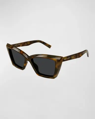 Saint Laurent Beveled Acetate Cat-Eye Sunglasses | Thumbnail 2 Saint Laurent Beveled Acetate Cat-Eye Sunglasses | Thumbnail 2