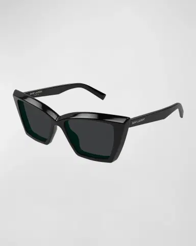 Saint Laurent Beveled Acetate Cat-Eye Sunglasses | Thumbnail 2 Saint Laurent Beveled Acetate Cat-Eye Sunglasses | Thumbnail 2