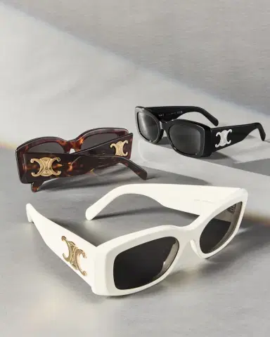 CELINE Triomphe Acetate Rectangle Sunglasses | Thumbnail 4 CELINE Triomphe Acetate Rectangle Sunglasses | Thumbnail 4