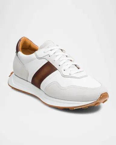 Magnanni Men 's Romero II Leather and Suede Low-Top Sneakers | Thumbnail 2 Magnanni Men 's Romero II Leather and Suede Low-Top Sneakers | Thumbnail 2