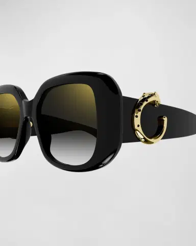 Cartier Panther-C Acetate Square Sunglasses | Thumbnail 2 Cartier Panther-C Acetate Square Sunglasses | Thumbnail 2