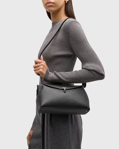 Toteme T-Lock Clutch Bag in Pebble Grain Leather | Thumbnail 2 Toteme T-Lock Clutch Bag in Pebble Grain Leather | Thumbnail 2
