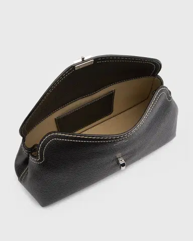 Toteme T-Lock Clutch Bag in Pebble Grain Leather | Thumbnail 4 Toteme T-Lock Clutch Bag in Pebble Grain Leather | Thumbnail 4