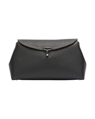 Toteme T-Lock Clutch Bag in Pebble Grain Leather | Thumbnail 1 Toteme T-Lock Clutch Bag in Pebble Grain Leather | Thumbnail 1