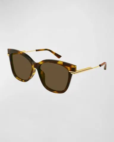Bottega Veneta Engraved Logo Acetate & Metal Cat-Eye Sunglasses | Thumbnail 2 Bottega Veneta Engraved Logo Acetate & Metal Cat-Eye Sunglasses | Thumbnail 2