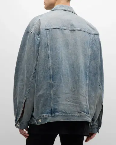 Balenciaga Men's Oversized Denim Jacket | Thumbnail 4 Balenciaga Men's Oversized Denim Jacket | Thumbnail 4