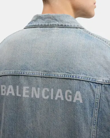 Balenciaga Men's Oversized Denim Jacket | Thumbnail 7 Balenciaga Men's Oversized Denim Jacket | Thumbnail 7