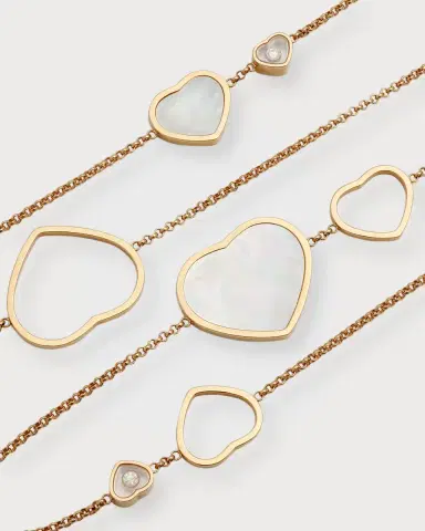 Chopard Happy Hearts 18K Rose Gold Mother-of-Pearl Station Necklace | Thumbnail 3 Chopard Happy Hearts 18K Rose Gold Mother-of-Pearl Station Necklace | Thumbnail 3
