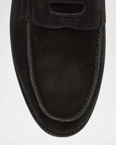 John Lobb Men's Lopez Suede Penny Loafers | Thumbnail 5 John Lobb Men's Lopez Suede Penny Loafers | Thumbnail 5