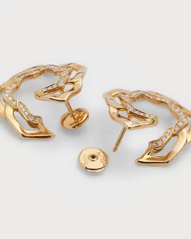 PIAGET 18k Rose Gold Diamond Rose Earrings | Thumbnail 3 PIAGET 18k Rose Gold Diamond Rose Earrings | Thumbnail 3