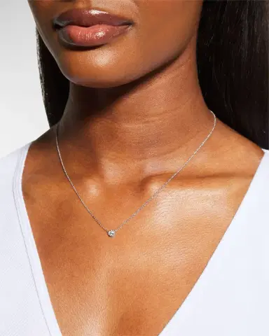 Mémoire 18k White Gold Diamond Bouquet Fashion Necklace, 18"L, 0.18tcw | Thumbnail 1 Mémoire 18k White Gold Diamond Bouquet Fashion Necklace, 18"L, 0.18tcw | Thumbnail 1