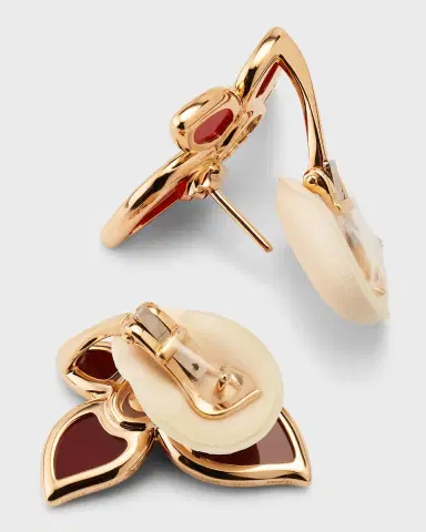 Chopard Happy Butterfly 18k Rose Gold Carnelian Earrings | Thumbnail 3 Chopard Happy Butterfly 18k Rose Gold Carnelian Earrings | Thumbnail 3