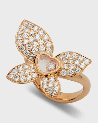 Chopard Happy Butterfly 18K Rose Gold Diamond Ring | Thumbnail 2 Chopard Happy Butterfly 18K Rose Gold Diamond Ring | Thumbnail 2