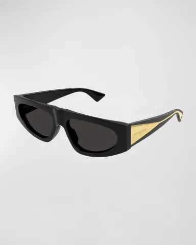 Bottega Veneta Engraved Logo Acetate Rectangle Sunglasses | Thumbnail 3 Bottega Veneta Engraved Logo Acetate Rectangle Sunglasses | Thumbnail 3