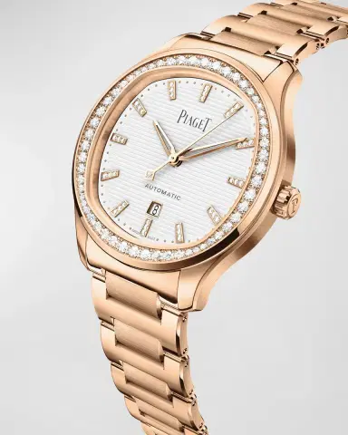 PIAGET Polo 36mm 18K Rose Gold Diamond Bracelet Watch | Thumbnail 3 PIAGET Polo 36mm 18K Rose Gold Diamond Bracelet Watch | Thumbnail 3