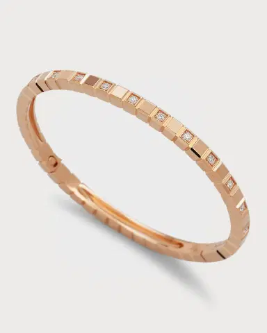 Chopard Ice Cube 18K Rose Gold Alternating Diamond Bracelet, Size Medium | Thumbnail 2 Chopard Ice Cube 18K Rose Gold Alternating Diamond Bracelet, Size Medium | Thumbnail 2