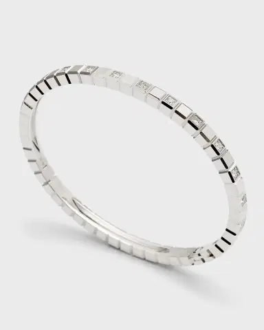 Chopard Ice Cube 18K White Gold Alternating Diamond Bracelet, Size Medium | Thumbnail 2 Chopard Ice Cube 18K White Gold Alternating Diamond Bracelet, Size Medium | Thumbnail 2