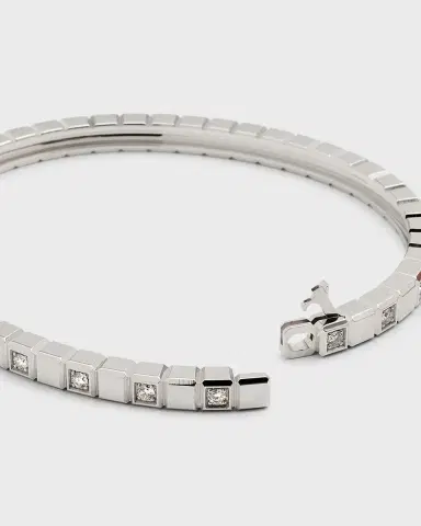 Chopard Ice Cube 18K White Gold Alternating Diamond Bracelet, Size Medium | Thumbnail 3 Chopard Ice Cube 18K White Gold Alternating Diamond Bracelet, Size Medium | Thumbnail 3