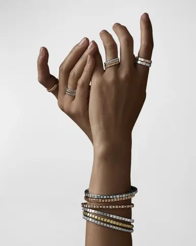 Chopard Ice Cube 18K White Gold Alternating Diamond Bracelet, Size Medium | Thumbnail 4 Chopard Ice Cube 18K White Gold Alternating Diamond Bracelet, Size Medium | Thumbnail 4