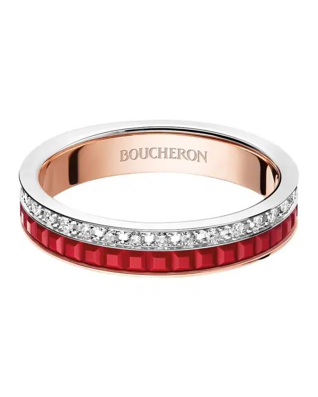 Quatre 18K Pink & White Gold Red Edition Diamond Ring Quatre 18K Pink & White Gold Red Edition Diamond Ring