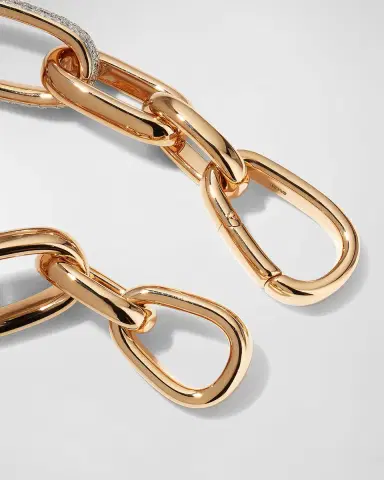 Pomellato 18K Rose Gold Iconica Medium Chain Bracelet with Diamonds | Thumbnail 3 Pomellato 18K Rose Gold Iconica Medium Chain Bracelet with Diamonds | Thumbnail 3