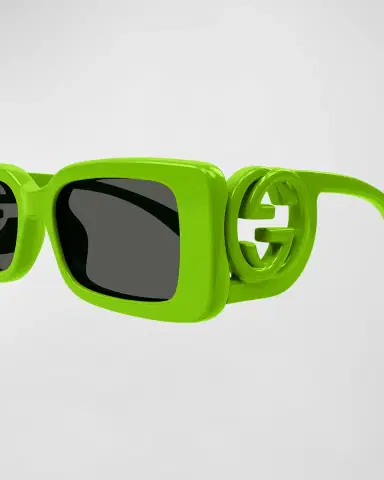 Gucci Monochrome GG Rectangle Acetate Sunglasses | Thumbnail 2 Gucci Monochrome GG Rectangle Acetate Sunglasses | Thumbnail 2
