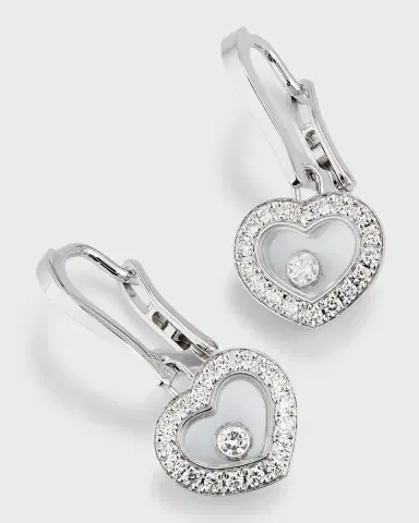 Chopard Happy Diamonds 18K White Gold Drop Diamond Earrings | Thumbnail 2 Chopard Happy Diamonds 18K White Gold Drop Diamond Earrings | Thumbnail 2