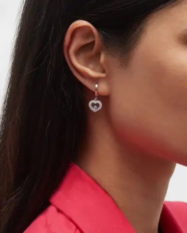 Chopard Happy Diamonds 18K White Gold Drop Diamond Earrings | Thumbnail 1 Chopard Happy Diamonds 18K White Gold Drop Diamond Earrings | Thumbnail 1