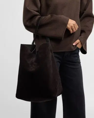 TOTEME Belted Tote Bag in Suede | Thumbnail 2 TOTEME Belted Tote Bag in Suede | Thumbnail 2