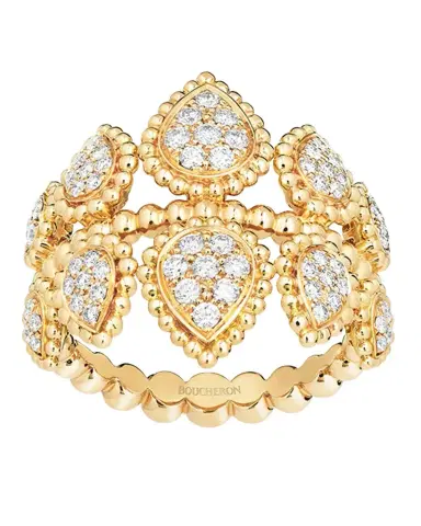 Boucheron Serpent Bohème 18k Yellow Gold Diamond Crown Ring | Thumbnail 1 Boucheron Serpent Bohème 18k Yellow Gold Diamond Crown Ring | Thumbnail 1