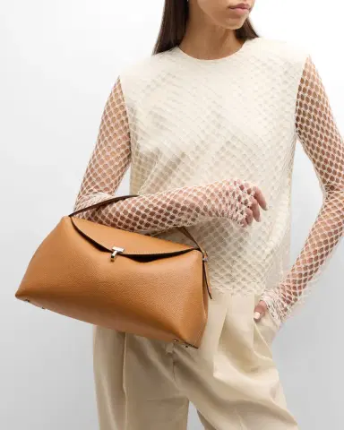 TOTEME T-Lock Top Handle Bag in Pebble Grain Leather | Thumbnail 4 TOTEME T-Lock Top Handle Bag in Pebble Grain Leather | Thumbnail 4