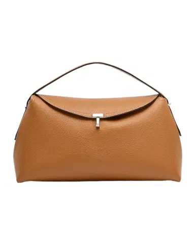 TOTEME T-Lock Top Handle Bag in Pebble Grain Leather | Thumbnail 1 TOTEME T-Lock Top Handle Bag in Pebble Grain Leather | Thumbnail 1