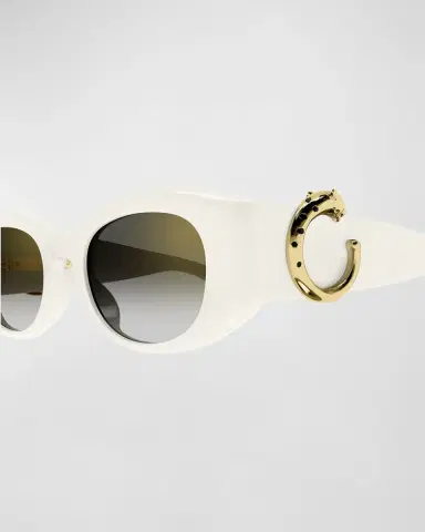 Cartier Panthère C-Logo Acetate Cat-Eye Sunglasses | Thumbnail 3 Cartier Panthère C-Logo Acetate Cat-Eye Sunglasses | Thumbnail 3