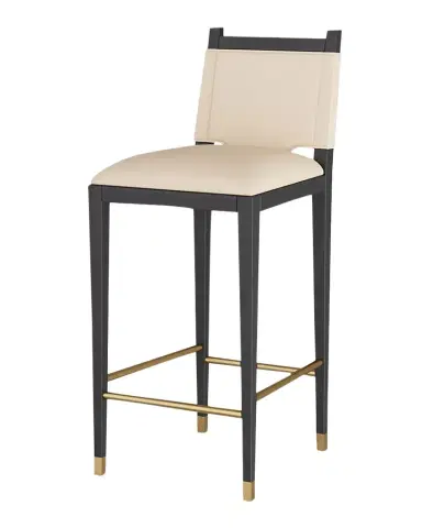 Arteriors Burdock Leather Bar Stool, 32" | Thumbnail 1 Arteriors Burdock Leather Bar Stool, 32" | Thumbnail 1