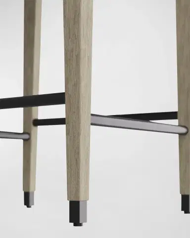 Arteriors Burdock Leather Bar Stool, 32" | Thumbnail 6 Arteriors Burdock Leather Bar Stool, 32" | Thumbnail 6