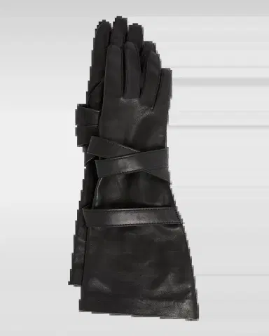 Saint Laurent Aviator Strappy Leather Gloves | Thumbnail 2 Saint Laurent Aviator Strappy Leather Gloves | Thumbnail 2