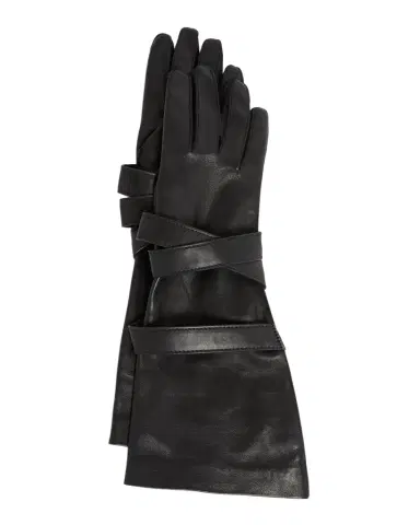Saint Laurent Aviator Strappy Leather Gloves | Thumbnail 1 Saint Laurent Aviator Strappy Leather Gloves | Thumbnail 1
