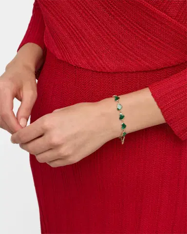 Jan Leslie 18K Gold Plated All Around Heart Bracelet | Thumbnail 2 Jan Leslie 18K Gold Plated All Around Heart Bracelet | Thumbnail 2