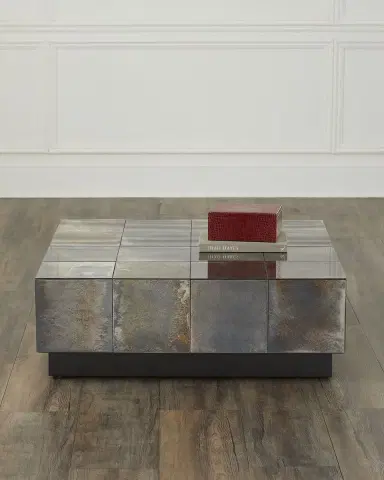 Arteriors Antonia Antiqued Mirror Cocktail Table | Thumbnail 2 Arteriors Antonia Antiqued Mirror Cocktail Table | Thumbnail 2