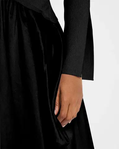 Simkhai Kenlie Mixed Media Bubble Midi Dress | Thumbnail 5 Simkhai Kenlie Mixed Media Bubble Midi Dress | Thumbnail 5