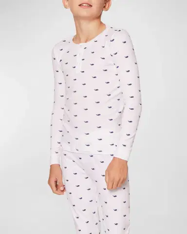 Petite Plume Kid's Pima Cotton Snug Fit Pajama Set, Size 2-14 | Thumbnail 3 Petite Plume Kid's Pima Cotton Snug Fit Pajama Set, Size 2-14 | Thumbnail 3