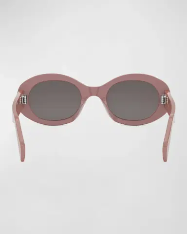 CELINE Triomphe Acetate Oval Sunglasses | Thumbnail 5 CELINE Triomphe Acetate Oval Sunglasses | Thumbnail 5
