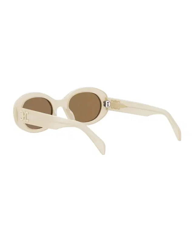 Men 's Triomphe Acetate Oval Sunglasses Men 's Triomphe Acetate Oval Sunglasses