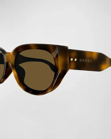 Gucci Beveled Recycled Acetate Cat-Eye Sunglasses | Thumbnail 3 Gucci Beveled Recycled Acetate Cat-Eye Sunglasses | Thumbnail 3