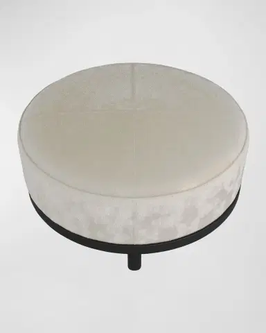 Arteriors Aurora Hair on Hide Ottoman | Thumbnail 4 Arteriors Aurora Hair on Hide Ottoman | Thumbnail 4