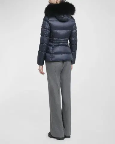 Moncler Boed Hooded Shearling-Trimmed Short Down Jacket | Thumbnail 3 Moncler Boed Hooded Shearling-Trimmed Short Down Jacket | Thumbnail 3